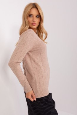 Sweter Damski Model AT-SW-232901.25X Dark Beige - AT AT