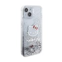 Hello Kitty Liquid Glitter Charms Kitty Head - Etui iPhone 15 (srebrny)