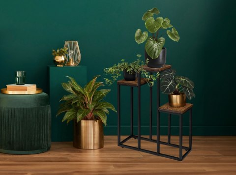 Kwietnik metalowy loft AGRAS RUSTIC stojak na kwiaty
