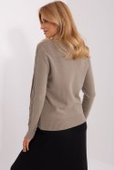 Sweter Damski Model AT-SW-2329.98P Dark Beige - AT AT