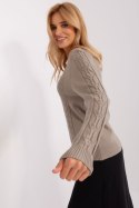 Sweter Damski Model AT-SW-2329.98P Dark Beige - AT AT