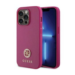 Guess 4G Strass Metal Logo - Etui iPhone 15 Pro Max (różowy)