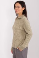 Sweter Damski Model AT-SW-2349-2.27 Khaki - AT AT