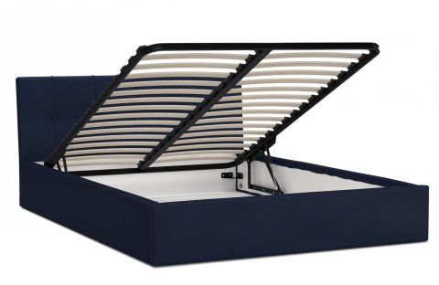 Łóżko tapicerowane RINO Paris DEEP BLUE 90x200 metalowy stelaż