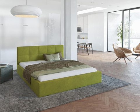 Łóżko tapicerowane RINO Paris LIME 120x200 metalowy stelaż