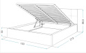 Łóżko tapicerowane RINO Paris MOSTAZA 140x200 metalowy stelaż