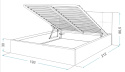 Łóżko tapicerowane RINO Paris MOSTAZA 180x200 metalowy stelaż