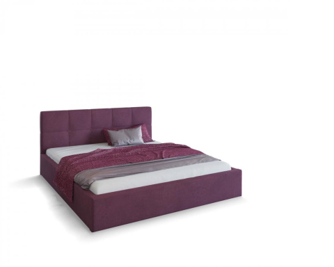 Łóżko tapicerowane RINO Paris PURPLE 90x200 metalowy stelaż