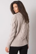 Sweter Damski Model LC-SW-A1.28X Beige - Rue Paris Rue Paris