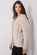 Sweter Damski Model LC-SW-A1.28X Beige - Rue Paris Rue Paris