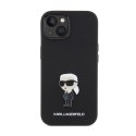 Karl Lagerfeld Silicone Ikonik Metal Pin - Etui iPhone 15 Plus (czarny)