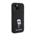 Karl Lagerfeld Silicone Ikonik Metal Pin - Etui iPhone 15 (czarny)