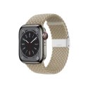 Crong Wave Band - Pleciony pasek do Apple Watch 38/40/41 mm (beżowy)