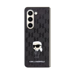 Karl Lagerfeld NFT Saffiano Monogram Ikonik Pin - Etui Samsung Galaxy Z Fold 5 (czarny)