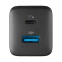 Cellularline Multipower Micro GaN - Ładowarka sieciowa USB-C & USB-A Power Delivery 30W (czarny)