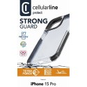 Cellularline Tetra Force Strong Guard - Etui iPhone 15 Pro z powłoką MICROBAN (przezroczysty)