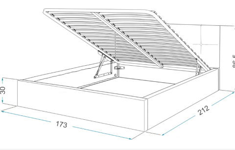 Łóżko FRESIA TRINITY (RÓŻNE KOLORY) 160x200 metalowy stelaż + Lux Materac