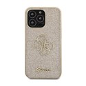 Guess Glitter Script Big 4G - Etui iPhone 13 Pro (złoty)