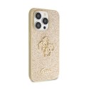 Guess Glitter Script Big 4G - Etui iPhone 14 Pro (złoty)