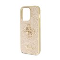 Guess Glitter Script Big 4G - Etui iPhone 14 Pro (złoty)