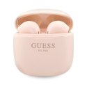 Guess True Wireless Script Logo BT5.3 - Słuchawki TWS + etui ładujące (różowy)