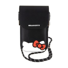 Hello Kitty Leather Hiding Kitty Cord - Torebka na telefon (czarny)