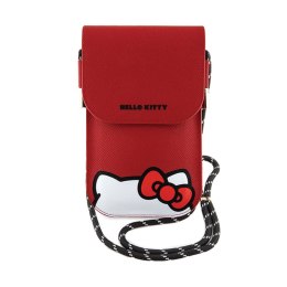 Hello Kitty Leather Hiding Kitty Cord - Torebka na telefon (czerwony)