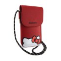 Hello Kitty Leather Hiding Kitty Cord - Torebka na telefon (czerwony)