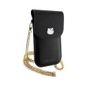 Hello Kitty Leather Metal Logo Chain - Torebka na telefon (czarny)