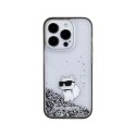 Karl Lagerfeld Liquid Glitter Choupette - Etui iPhone 15 Pro (przezroczysty)