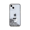 Karl Lagerfeld Liquid Glitter Choupette - Etui iPhone 15 (przezroczysty)