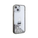 Karl Lagerfeld Liquid Glitter Choupette - Etui iPhone 15 (przezroczysty)