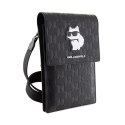 Karl Lagerfeld Saffiano Monogram Choupette - Torebka na telefon (czarny)