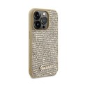 Guess Disco Metal Script - Etui iPhone 14 Pro (złoty)