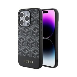 Guess GCube Stripes MagSafe - Etui iPhone 15 Pro (czarny)