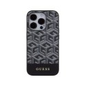 Guess GCube Stripes MagSafe - Etui iPhone 15 Pro (czarny)