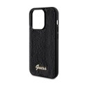 Guess Sequin Script Metal - Etui iPhone 13 Pro Max (czarny)