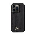 Guess Sequin Script Metal - Etui iPhone 14 Pro Max (czarny)