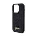 Guess Sequin Script Metal - Etui iPhone 14 Pro Max (czarny)