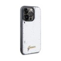 Guess Sequin Script Metal - Etui iPhone 14 Pro Max (srebrny)