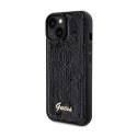 Guess Sequin Script Metal - Etui iPhone 14 (czarny)