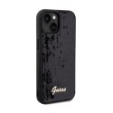 Guess Sequin Script Metal - Etui iPhone 14 (czarny)