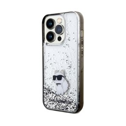 Karl Lagerfeld Liquid Glitter Choupette - Etui iPhone 14 Pro (przezroczysty)