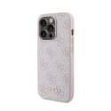 Guess 4G Metal Gold Logo - Etui iPhone 15 Pro (różowy)