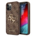 Guess 4G Big Metal Logo - Etui iPhone 12 / iPhone 12 Pro (brązowy)