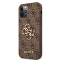 Guess 4G Big Metal Logo - Etui iPhone 12 / iPhone 12 Pro (brązowy)