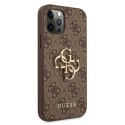 Guess 4G Big Metal Logo - Etui iPhone 12 / iPhone 12 Pro (brązowy)