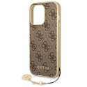 Guess 4G Charms Collection - Etui iPhone 14 Pro (brązowy)