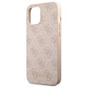 Guess 4G Metal Gold Logo - Etui iPhone 12 / iPhone 12 Pro (różowy)