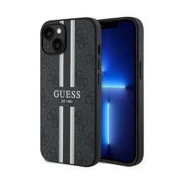 Guess 4G Printed Stripes MagSafe - Etui iPhone 15 (czarny)